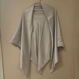 Elegant Silver Shawl Wrap